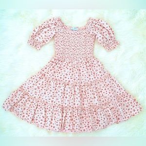 Ivy City Co floral pink dress for girls I Mini Madeline Dress